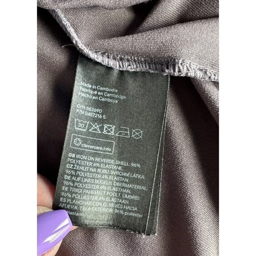 H&M x Coachella Women's Sz L Metallic Silver Hooded Zip Up Jacket Festival
